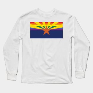 Rainbow Arizona Pride Flag Long Sleeve T-Shirt